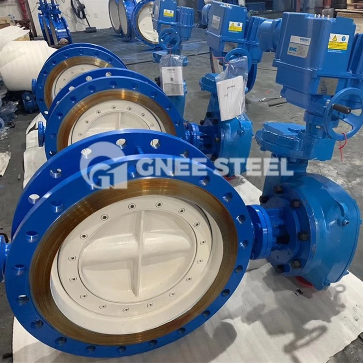 double flange type butterfly valve