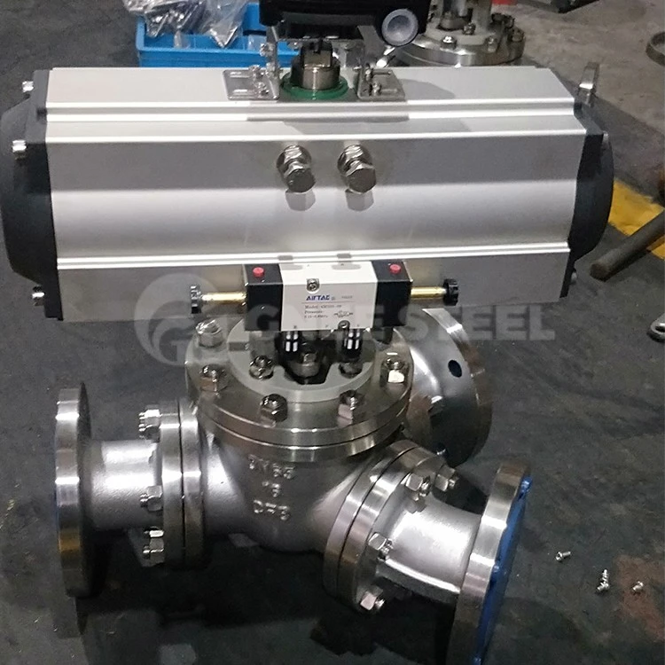 Carbon Steel Y Type 3 Way Ball Valve