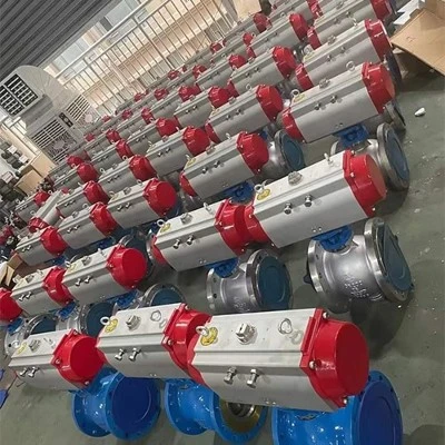 Pneumatic eccentric half ball valve in stock Pneumatic eccentric half ball valve in stock